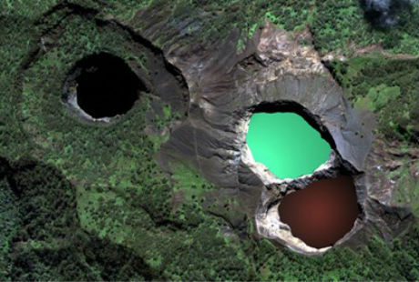 Hình bài viết Kỳ bí “hồ sinh 3” nước đổi màu huyền ảo ở Indonesia