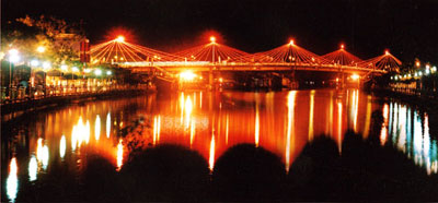 Hình ảnh Cầu Kim Sơn về đêm - Cầu Kim Sơn