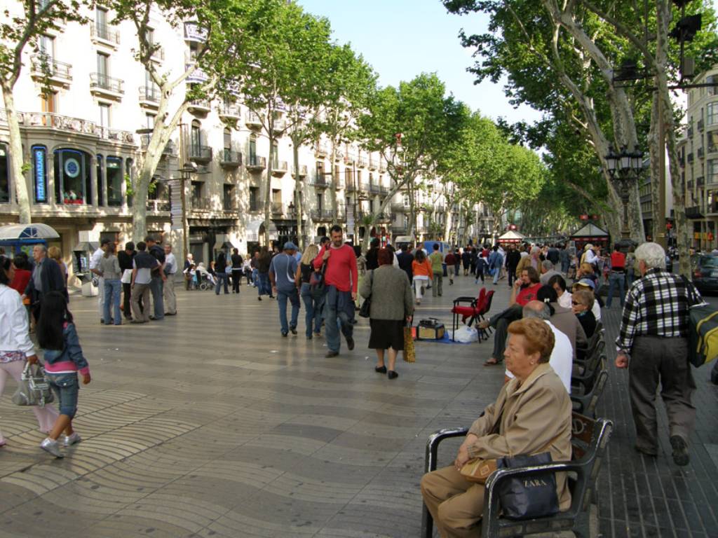 Hình ảnh Phố đi bộ rambla - Barcelona