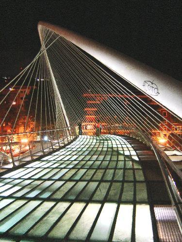 Hình ảnh Cầu Zubizuri_Bilbao ban đêm - Bilbao